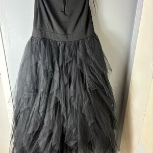 Fashion Nova Black ruffle Maxi Dress